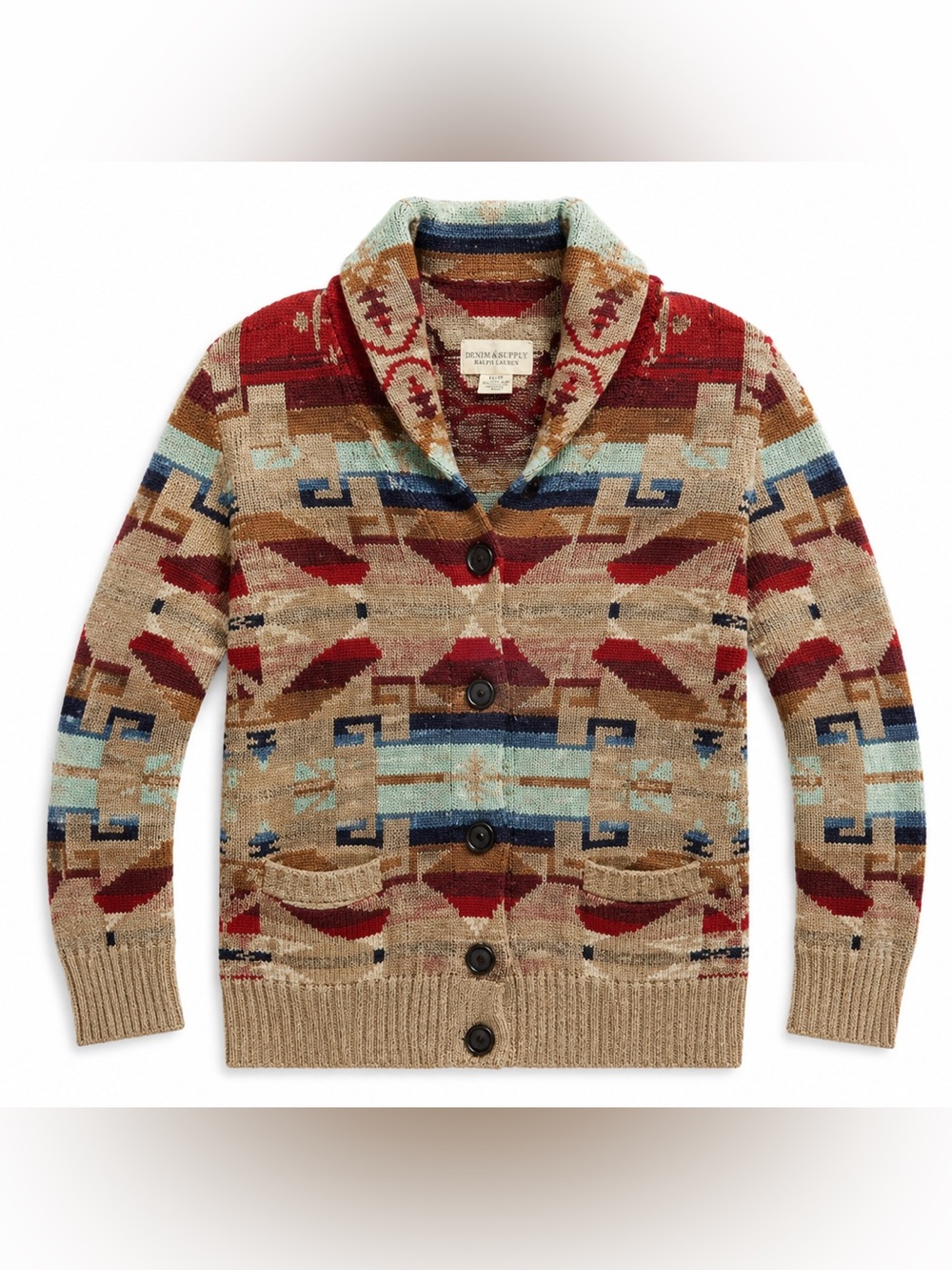 Denim & Supply Ralph Lauren Western Aztec Shawl Cardigan XS